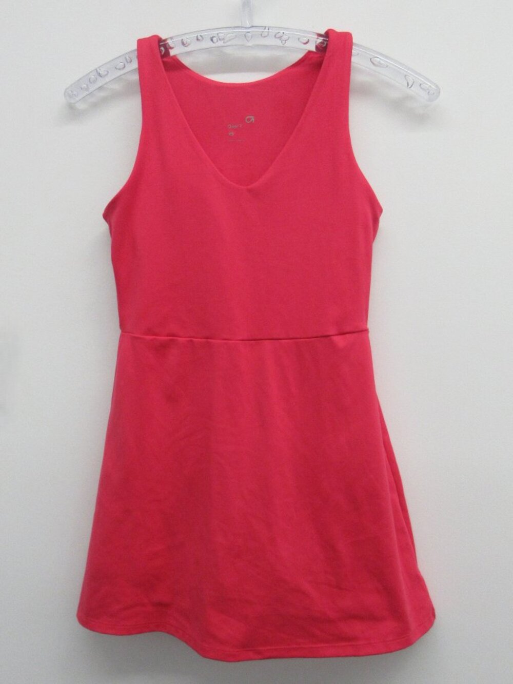GAP FIT ACTIVE TANK DRESS WOMENS XS CORAL HIDDEN BIKER SHORTS WITH POCKET